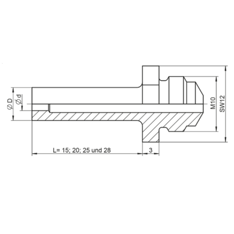 Nasadka specjalna do nitów o średnicy 3 i 3,2 oraz 4 mm długość 15 mm oznaczenie 16/24 SL Gesipa kod: 145 6812 - 2